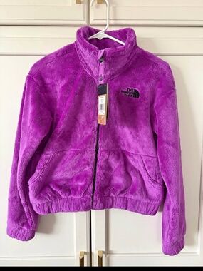 The North Face Kids Purple Fuzzy Zip Front Jacket